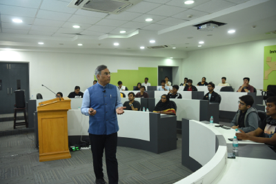 Manoj Gupta delivering ‘Consciouspreneur’ keynote speech at BITS Hyderabad and Goa